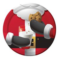 Creative Converting 8 Count Sturdy Style Round Paper Plates, 8.75", Santa Scenes