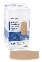 McKesson - Adhesive Strip McKesson 2 X 4 Inch Plastic Square Tan Sterile - 50/Box - McK