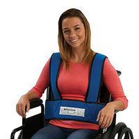 Sammons Preston Adult Foam Torso Support, Wheelchair Straps Hold User Upright to Promote Posture Alignment, Adjustable Chest & Waist Band Prevent Tilting or Falling of Elderly, Disabled, Handicapped