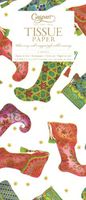 Entertaining with Caspari Tissue Paper, Jeweled Stockings Ivory, 4-Sheets
