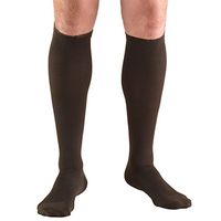 Truform Compression Socks, 30-40 mmHg, Men's Dress Socks, Knee High Over Calf Length, Brown, Medium
