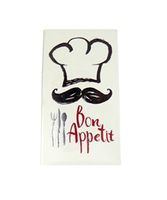 The Joy of Light Designer Matches Bon Appetit Chef Embossed Matte 4" Collectible Matchbox