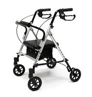 Lumex Set n' Go 2-in-1 Height-Adjustable Rollator, Silver, RJ4700S