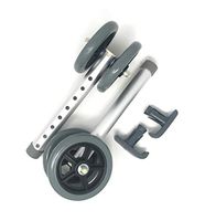 Top Glides Heavy Duty Bariatric 5" Walker Wheel Kit with Free Flexfit Universal Ski Glides
