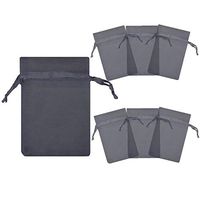 RakrisaSupplies 100Pcs Black Organza Bags 4x6" w/Drawstring | Accurate Sizing, Reinforced Stitching & Crease Free Sheer Organza Pouches | OB46-02