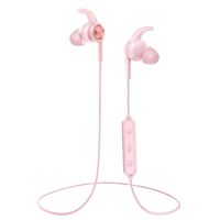 SAN.COMO Wireless Headphones, Bluetooth 5.0 IPX7 Waterproof 9 Hours Playtime Bluetooth Headphones, with Magnetic Connection, Sports Earphones for Running Built-in Mic (Pink)