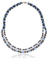 Elegant Womens Hematite Magnetic Therapy Necklace with Healing Stones Pain Relief for Neck Arthritis Migraine Headaches Shoulders and Back (Regular, Blue Cat Eye)