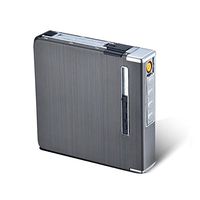Full Pack 20 Regular Cigarettes Case/Box with Lighter USB Rechargeable Cigar Lighter Flameless Windproof Electric Lighter