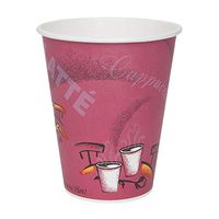 SOLO Cup Company Products - SOLO Cup Company - Bistro Design Hot Drink Cups, Paper, 12 oz., Maroon, 20 Bags of 50/Carton - Sold As 1 Carton - High-performance single-poly cup. - Upscale, coffee-themed appearance. - Ideal for food services.
