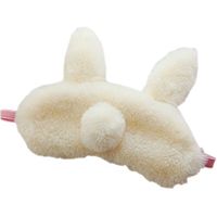 ACTLATI Cute Bunny Sleeping Eye Mask Animal Breathable Sleep Aid Cover Cartoon Rabbit Elastic Blindfold Beige