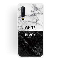 JUNXI Phone case Phone Cover Black and White Text Matte Semi-Transparent TPU Marble Mobile Phone Case for Huawei P30 Simple Shaped and Comfortable