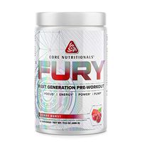 Core Nutritionals Fury Platinum Next Gen Pre Workout 20 Fully Dosed Servings (Cherry Burst)