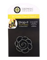 CastMedic Designs Strap-It Rosette with Silver Zipper, Black