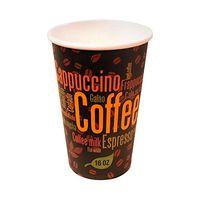 TigerChef 1,000 10 Ounce Tall Coffee Design Hot Cups Coffee Cups Are Poly Coated BPA Free With A Comfortable Rolled Rim Disposable Recyclable Reusable Paper Cups BPA Free (10 Ounce Tall Coffee Design)