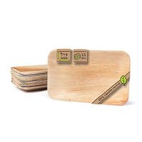 Naturally Chic Compostable Biodegradable Disposable Plates - Palm Leaf 9 x 6” Rectangle Dinnerware Set - Eco Friendly Alternative - Party, Wedding, Event Plates (25 Pack)