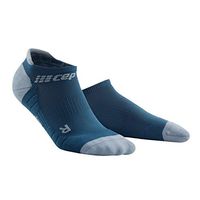 Men's Compression Socks - CEP No Show Socks 3.0, Blue/Grey 4