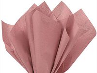 24 Gift Grade Tissue Paper Sheets - 20 x 30" Soft fold Packed Choose Color (Rose Mauve)