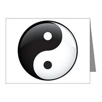Note Cards (10 Pack) Yin Yang Black and White HD