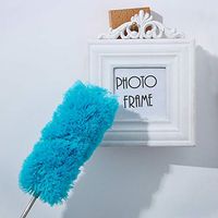 Extendable Telescopic Magic Microfibre Fluffy Microfiber Cleaning Duster Pgojuni Feather Duster Extending Brush (Blue)