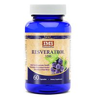Resveratrol 1200mg Supplement - Natural, Max Strength Grape Seed Extract Antioxidant. Trans Resveratrol Polyphenols for Heart Health, Anti Aging, Immune System Support & Weight Loss (60 Capsules)