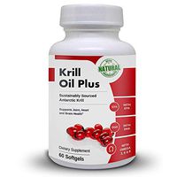 Krill Oil Plus | Sustainable Omega-3 Superfood. Supports Heart, Joint and Brain Health. 60 Capsules