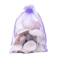 PH PandaHall 100PCS 5x7 inch MediumPurple Organza Drawstring Bags Party Wedding Favor Gift Bags for Baby Shower, Birthday, Party, Christmas