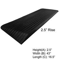 Electriduct 2.5" Rise Rubber Power Wheelchair Scooter Threshold Ramp