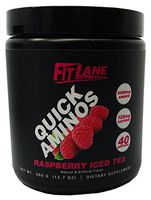 BCAA Energy Powder. Essential Amino Acids Supplement for After Workout Recovery. Quick Aminos by Fit Lane Nutrition 40 Servings Raspberry Iced Tea Flavor