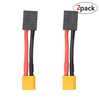 WMYCONGCONG 2 PCS XT60 Male to TRX Female Connector Adapter for RC Lipo Battery