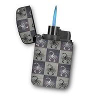 Scorpion Weapons Modern Pattern Art - Sunshine Cases Matte Black Rubber Grip Flameless Turbo Pocket Lighter