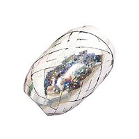 ZHU YU CHUN 10PCS 5 mm x 10 Yards Curling Rugby Shape Ribbon Egg for Decorative Gift Wrapping and Balloons (Silver)