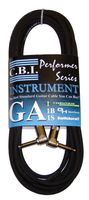 CBI GA1 1/4" Right Angle to 1/4" Right Angle Guitar Instrument Cable, 6 Feet