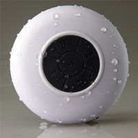 A&B Bluetooth Shower Speaker/Waterproof with Built in Microphone for Hands Free Calling/Water Resistant Wireless Portable Speaker with Suction Cup / 8Hr Playtime / 33ft Range (White)