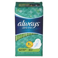 Tide 95251PK Super Long Ultra Thin Pads with Wings 32 per Pack