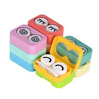 Hot Sale!Elevin(TM)2017 Cute Candy Color Mini Contact Lens Case Box Travel Eyes Care Kit Storage Holder Easy Carry Mirror Container (random)