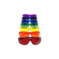 Color Therapy Glasses Pro Style Set of 7 Colors, Poker Sunglasses [Also Available in Set of 9 or 10]