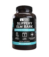 Natural Source Slippery Elm Bark, 365 Capsules, 1 Year Supply, Non-GMO, Gluten-Free, No Magnesium or Rice Filler, Made in The USA, 500 mg Servings of Pure Slippery Elm Bark Extract