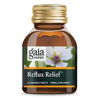 Gaia Herbs Reflux Relief Vegan Tablets, 45 Count - Helps Upset Stomach, Heartburn & Acid Indigestion
