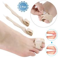 2Pcs Bunion Toe Straightener Splint, Thumb Valgus Correction Belt, Big Toe Separator Gel Spacers Corrective Sleeves Bunion Corrector, Foot Pain Relief Treatment for Overlapping Toe Hallux Valgus