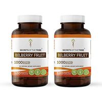 Bilberry Fruit 120 Capsules(2 pcs.), 1000 mg, Organic Bilberry (Vaccinium Myrtillus) Dried Fruit (2x120 Capsules)