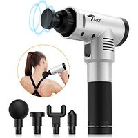Massage Gun, Muscle Massager Massage Gun for Athletes, Pain Relief, Recovery, Hand Held Professional Deep Tissue Percussion Massage Device for Muscles, Back, Neck, Shoulders - Silver Gray
