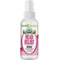 Organic Head Relief Blend Spray – Water Infused with Head Relief Blend Essential Oil – Certified USDA Organic - 2oz Bottle by Healing Solutions