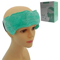 Ice Pack for Head, Cold Hot Therapy for Forehead Gel Bead Pack Relieve Pain for Migraine,Sinus, Headache Reusable Adjustable (PlushIcepack-Teal)