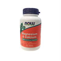 NOW Supplements, Magnesium & Calcium, With Zinc and Vitamin D-3, Nerve and Bone Support*, 100 Tablets