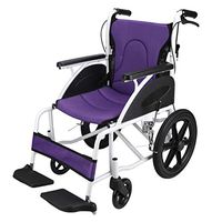 MLX Wheelchair, Portable Portable Small Wheel Folding Aluminum Alloy Wheelchair