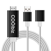 Adapter, Putars 1080P Lightning Cable Adaptor Lightning to HDMI Adapter No Delay Black