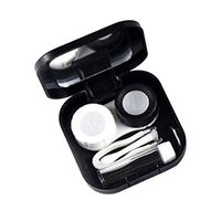 SUPVOX 1pc Contact Lens Cases Contact Lens Holder Box Left/Right Eyes Contact Lens Container (Black)