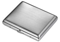 Visol Products Guard Brushed Metal Cigarette Case Holds 18 Regular Size Cigarettes