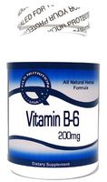 Vitamin B-6 (Pyridoxine Hydrochloride) 200mg 200 Capsules ^GLS