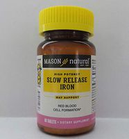 Mason Natural Slow Release Iron Tablets 60 ea (Pack of 9)